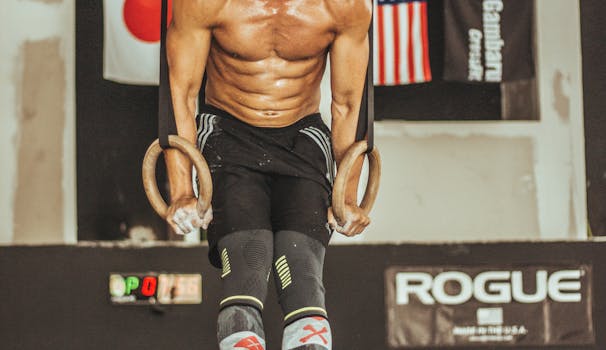 Beginner doing a Calisthenics Workout Plan for Beginners at home, performing bodyweight exercises like push-ups and squats on a yoga mat in a bright living room.